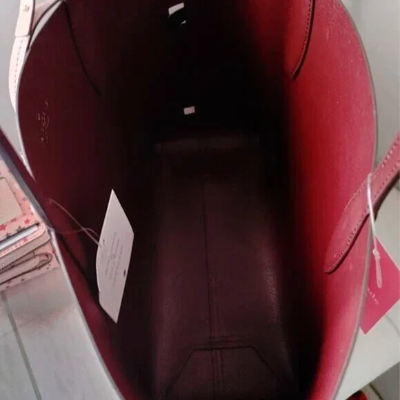 S Kate Spade Twinkle Reversible Tote Purple Pouch Pink K4743 NWT $299 MSRP - Picture 7 of 9